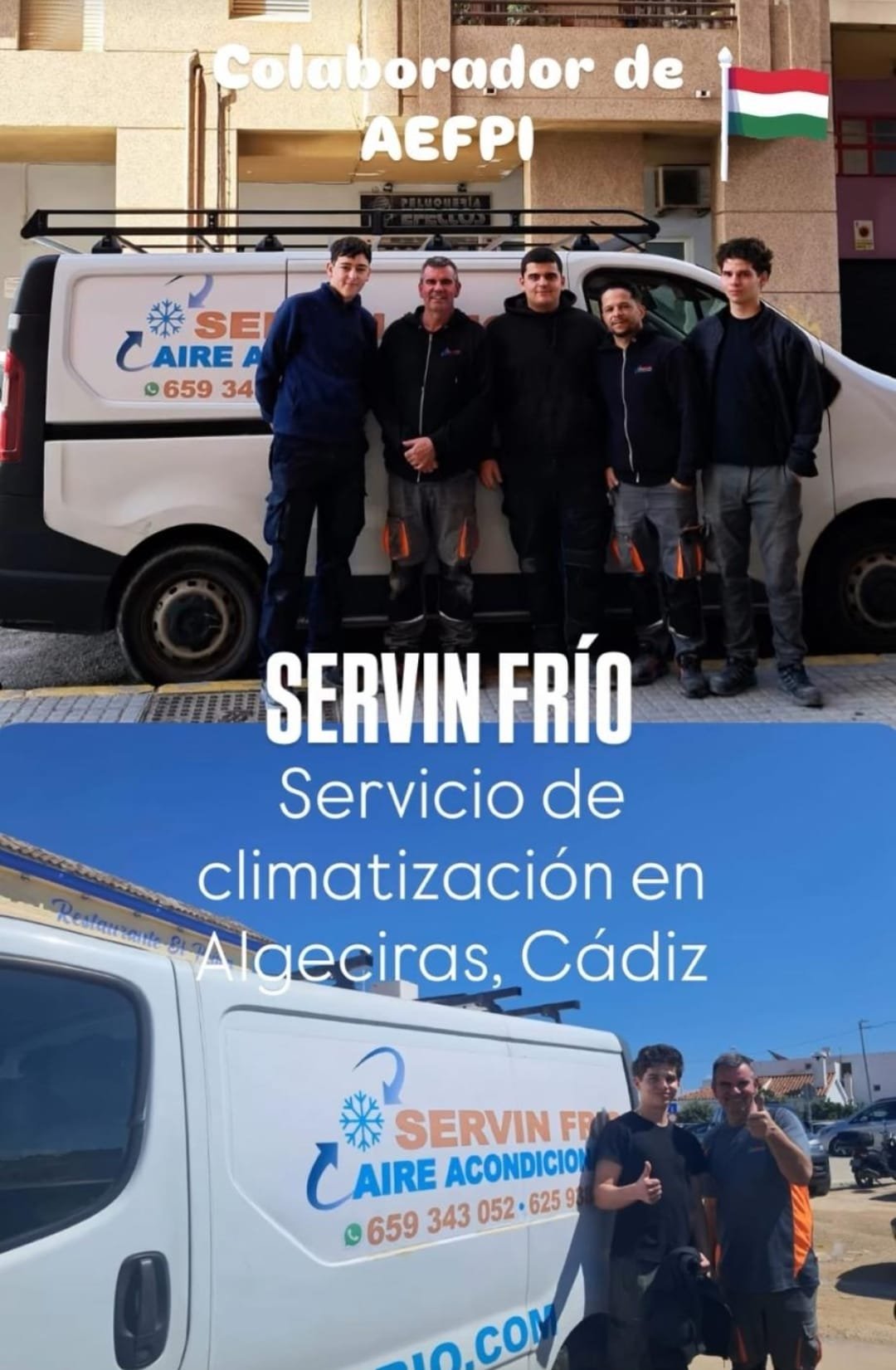 Equipo de Servinfrío · Servicio de climatización en Algeciras